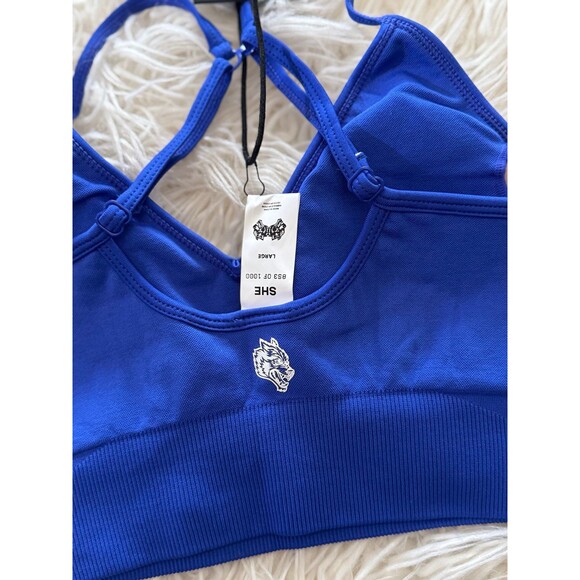 Darc Sport SSDDNFGU FRVR Everson Seamless Sports Bra Cobalt Size Large - Picture 6 of 8